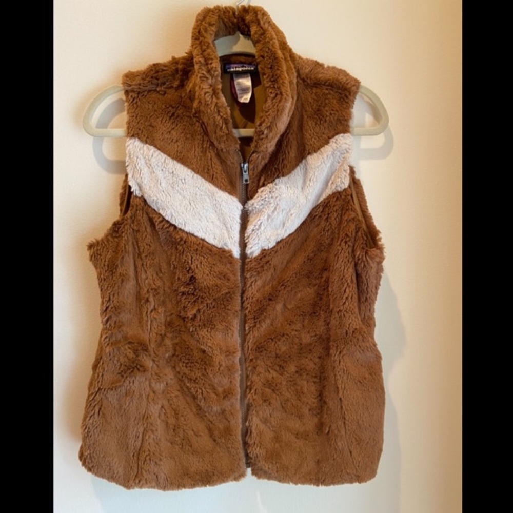 Patagonia vest with chevron detail